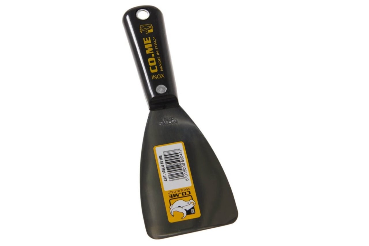 Spaclu inox 80mm ,maner plastic ,margini rotunjite CO.ME — COME-966